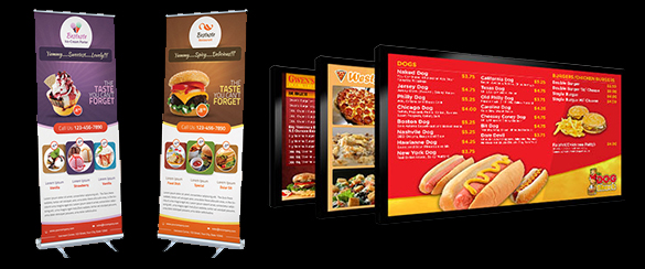 affiches et rollups pour restaurants