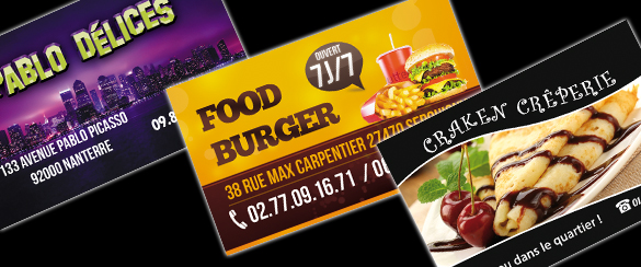 Cartes de visite / fidlit pour restaurants